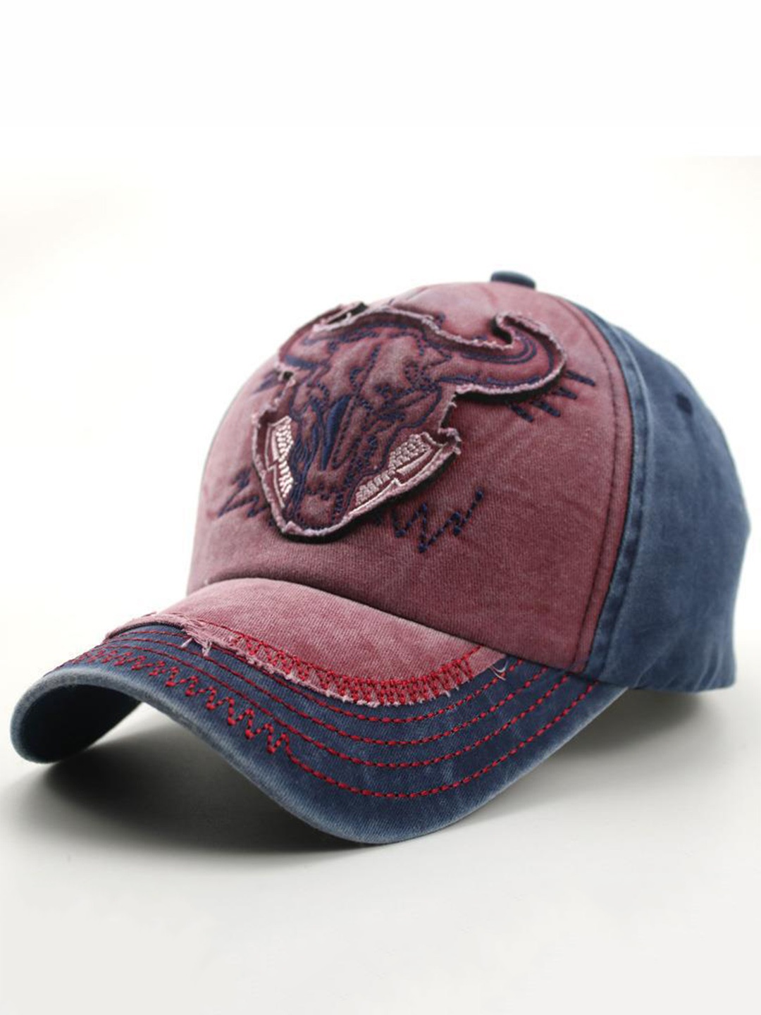 

Alexvyan Men Embroidered Baseball Cap, Red