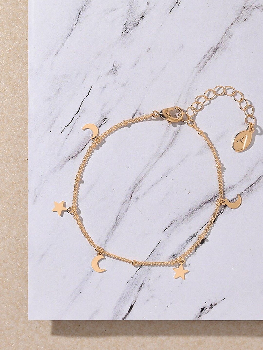 

Accessorize London Women's Stars And Moon Bracelet Gold