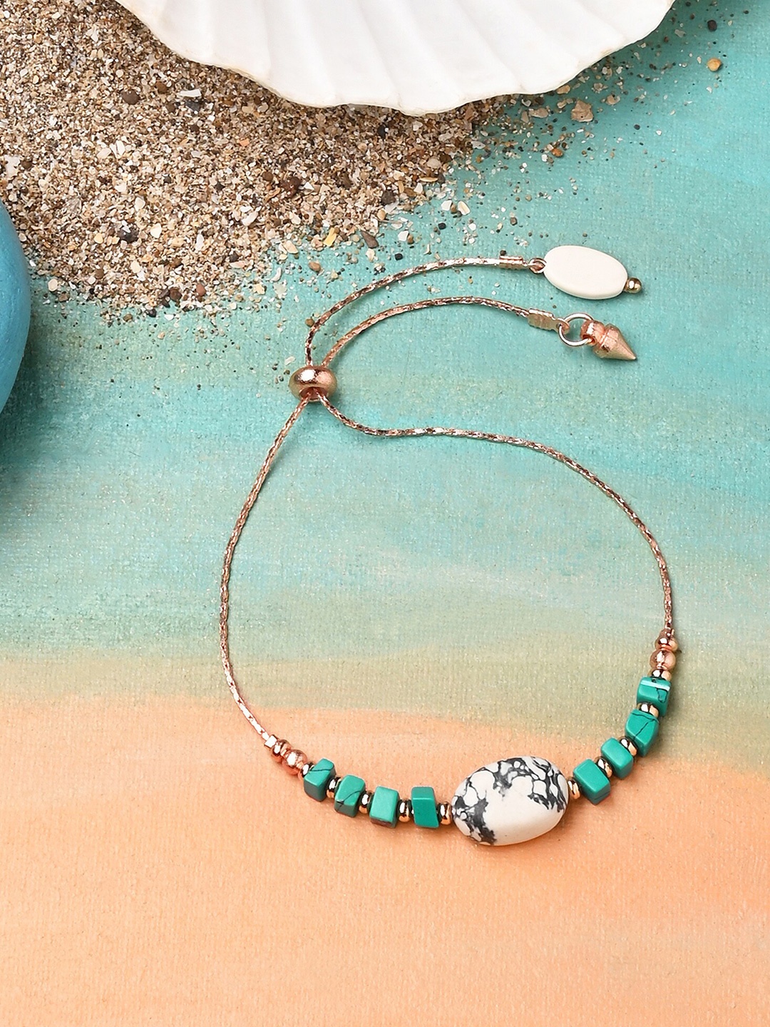 

Accessorize Stone Beaded Friendship Bracelet, Gold
