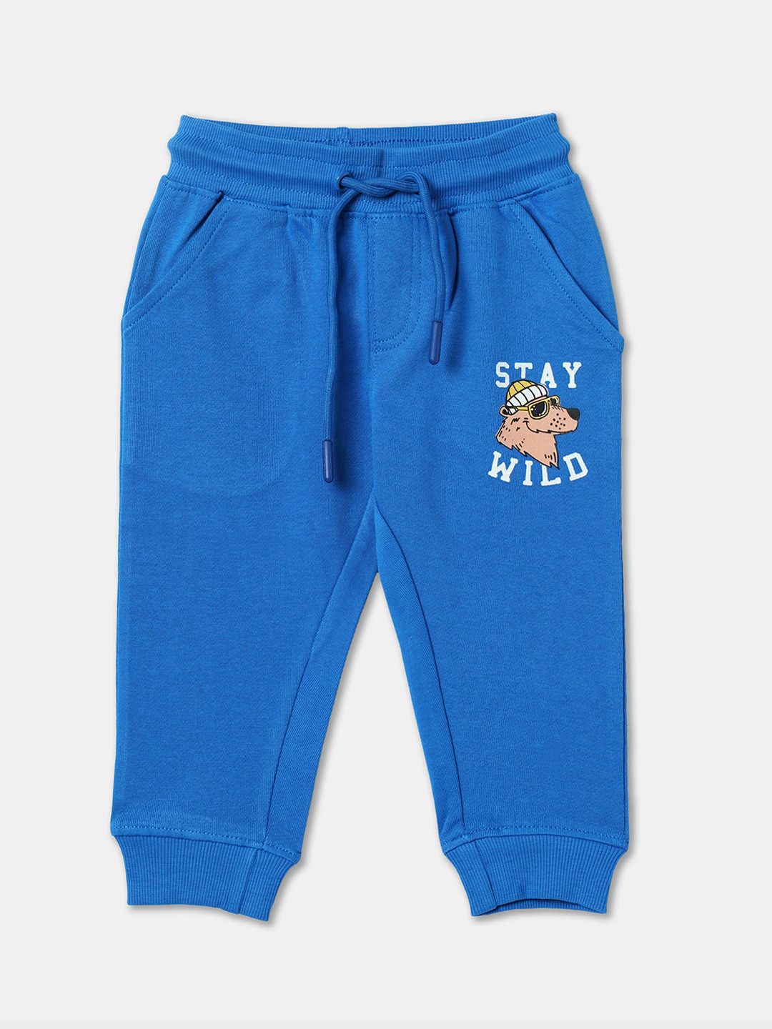 

R&B Infant Boys Mid-Rise Cotton Joggers, Blue