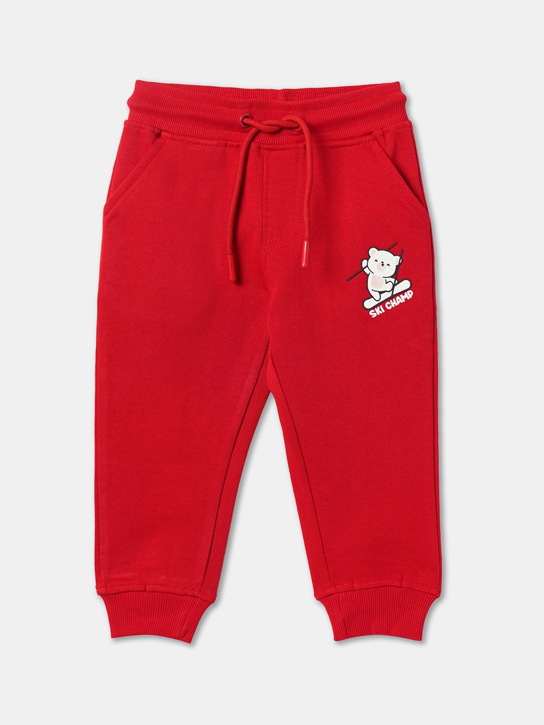 

R&B Infant Boys Cotton Joggers, Red