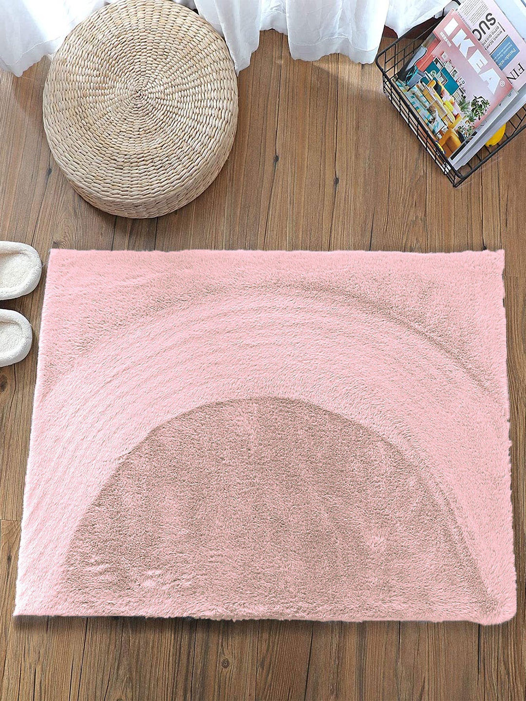 

LUXEHOME INTERNATIONAL Pink 1000 GSM Bath Rugs