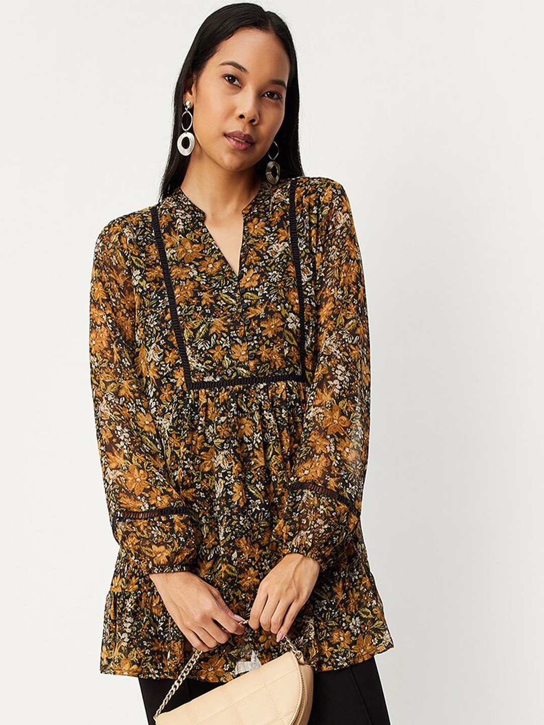 

max Floral Printed Tunic, Green