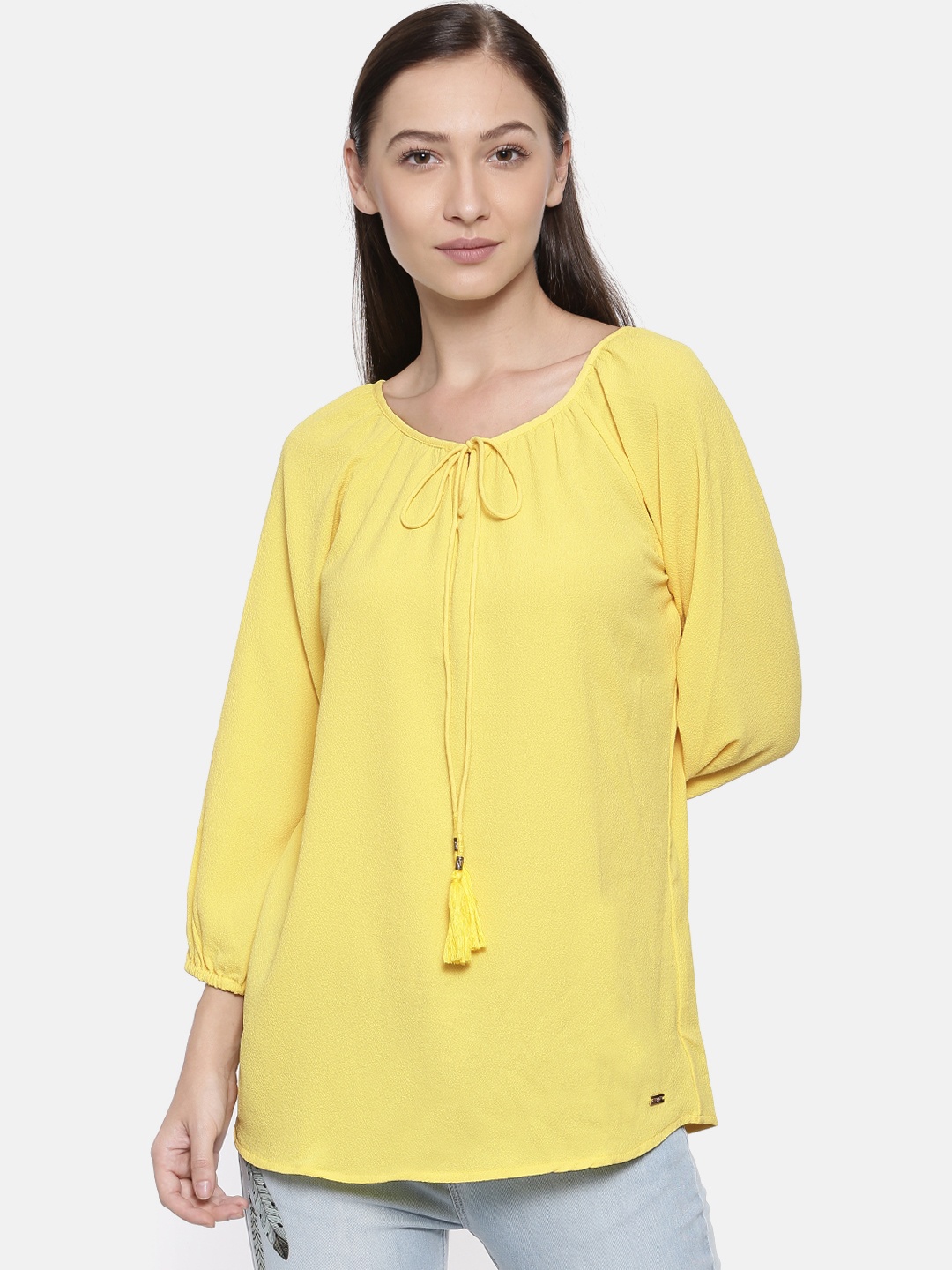 

Park Avenue Woman Yellow Solid Top