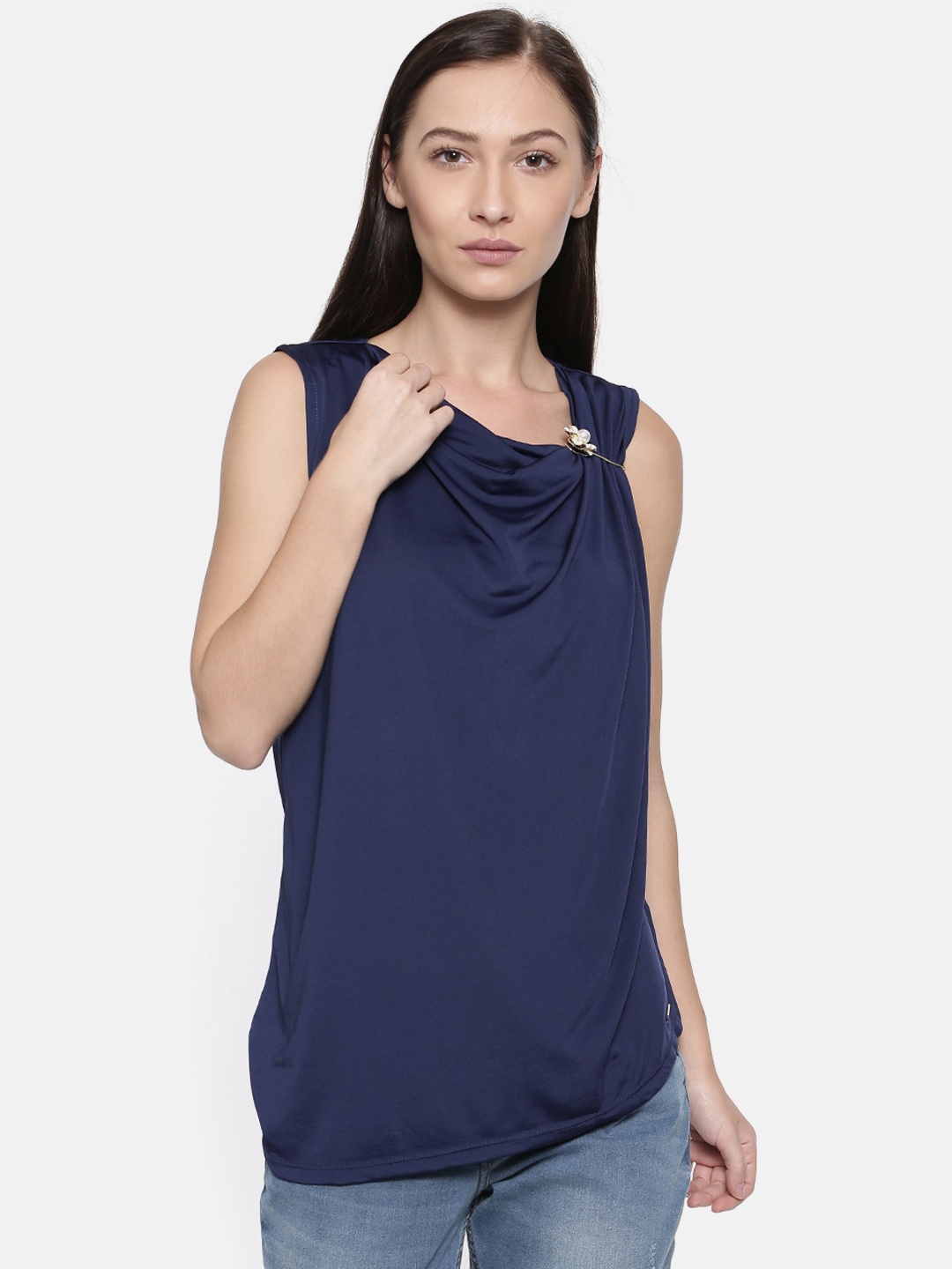 

Park Avenue Woman Navy Solid Top, Navy blue