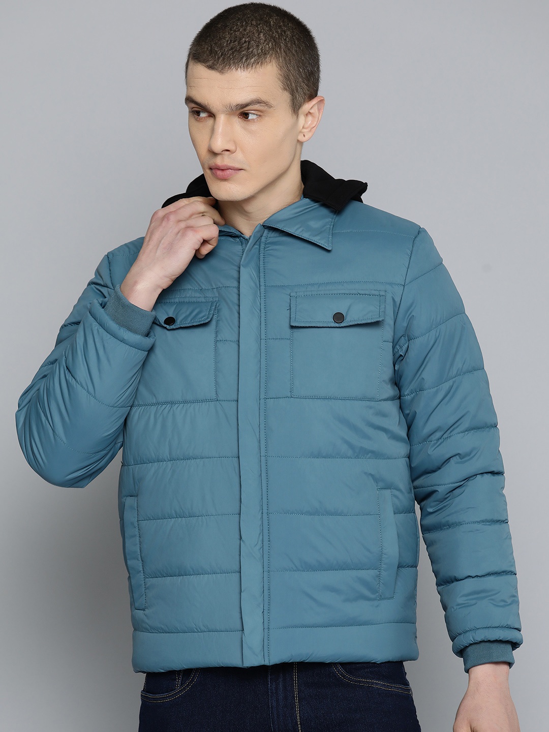 

Fort Collins Padded Jacket with Detachable Hood, Blue