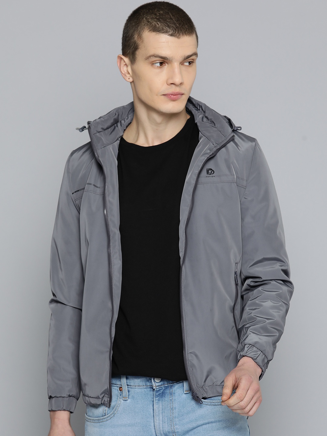 

Fort Collins Detachable Hood Padded Jacket, Grey