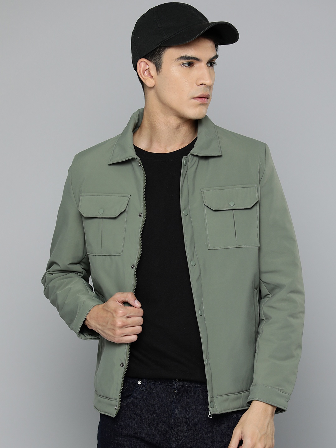 

Fort Collins Spread Collar Tailored Jacket, Olive