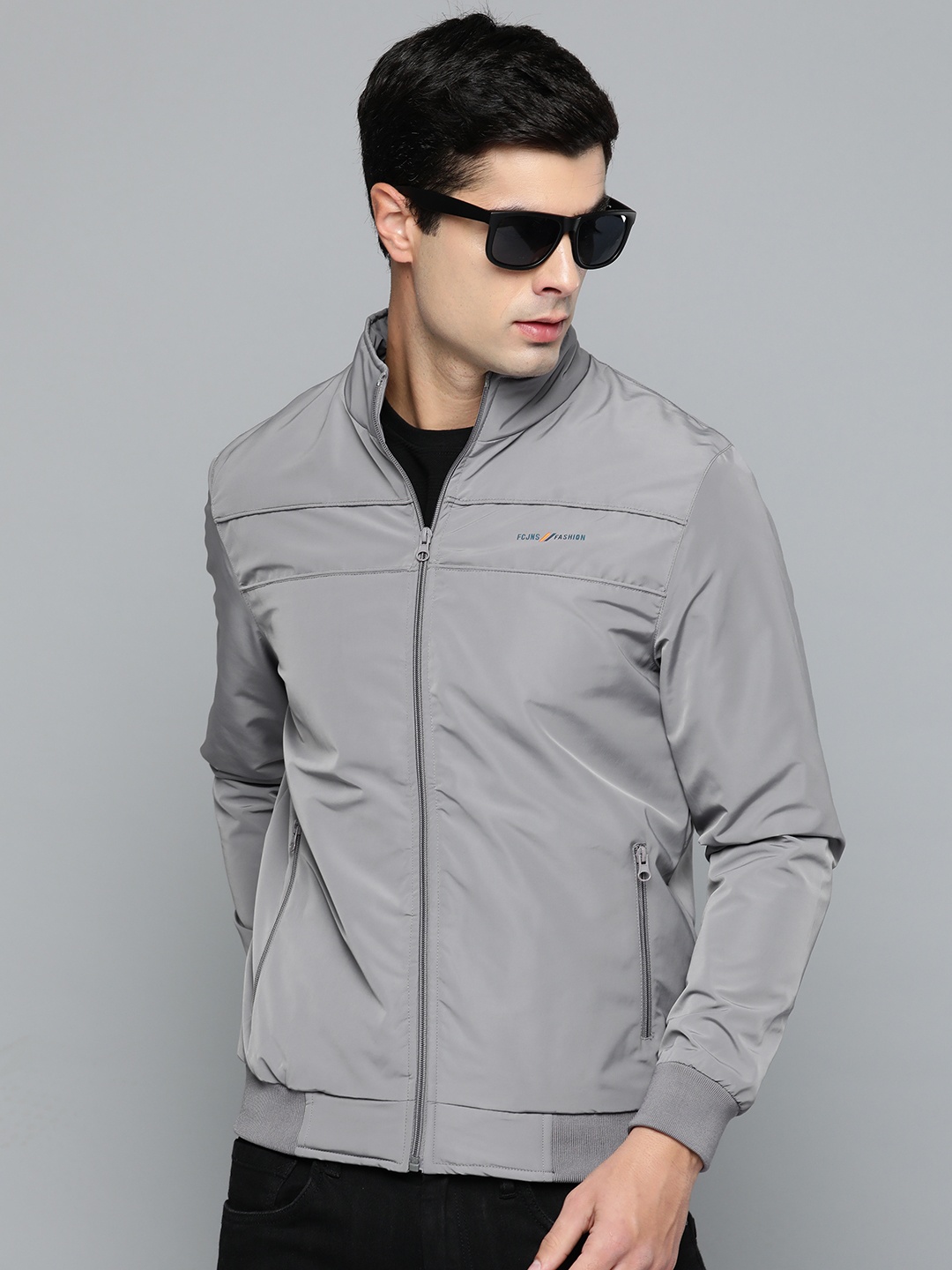 

Fort Collins Mock Collar Bomber Jacket, Grey