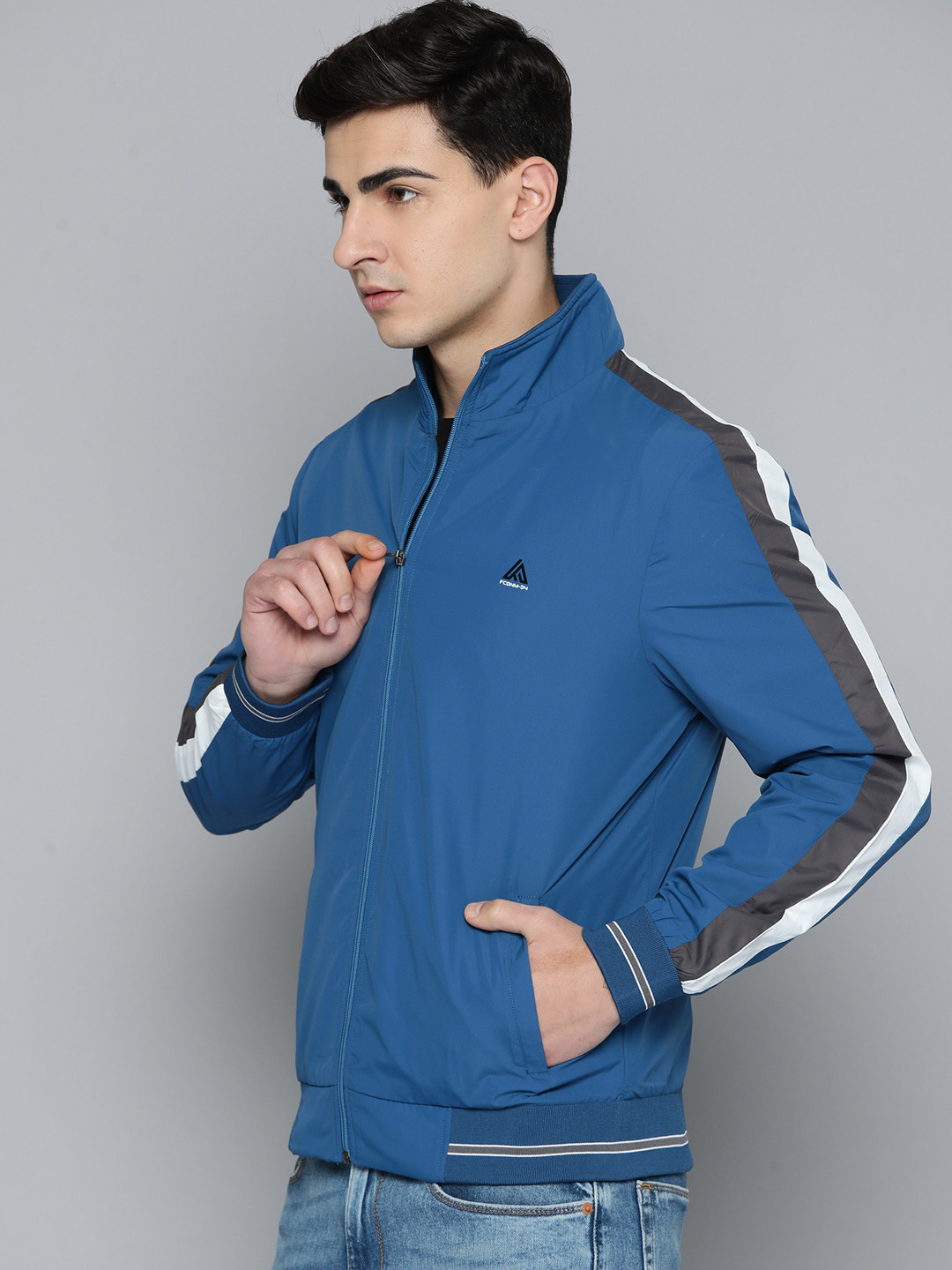 

Fort Collins Solid Bomber Jacket, Blue