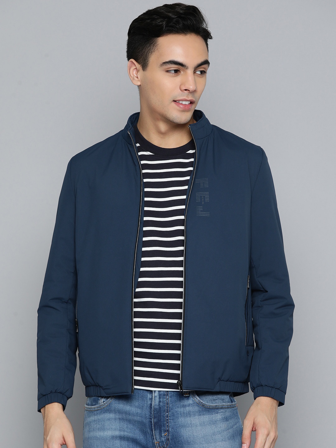 

Fort Collins Mock Collar Padded Jacket, Navy blue