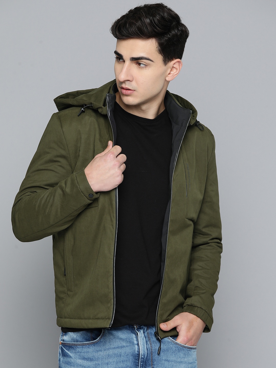 

Fort Collins Hooded Tailored Jacket, Olive