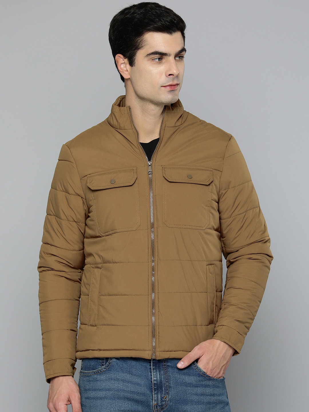 

Fort Collins Mock Collar Padded Jacket, Taupe