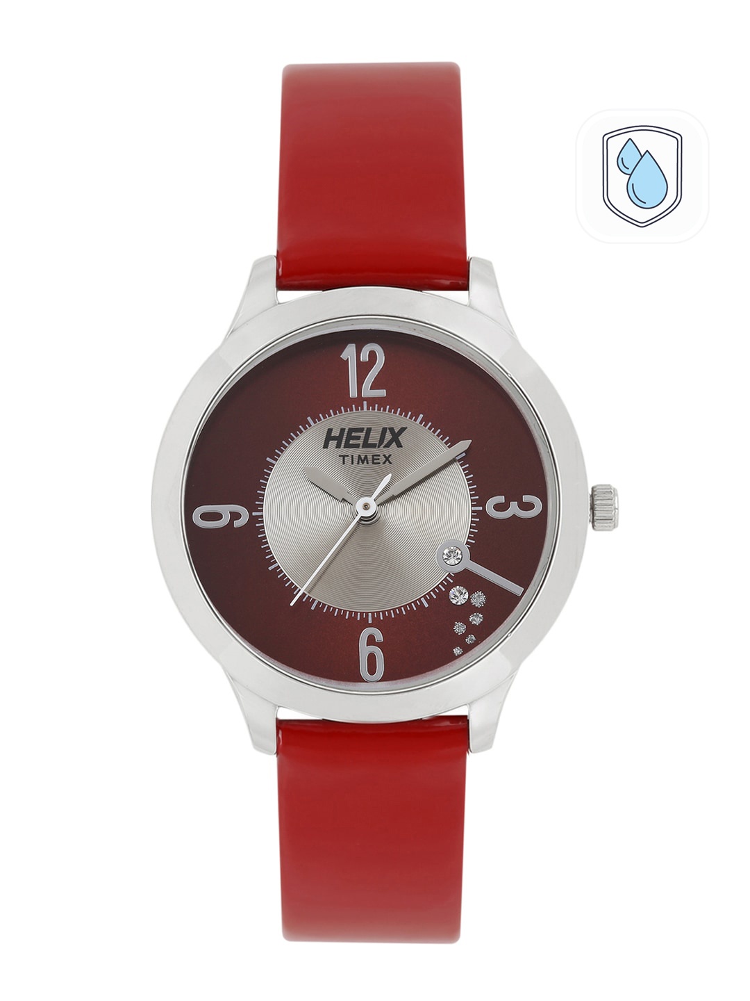 

Helix by Timex Women Red & Silver-Toned Analogue Watch TW024HL19