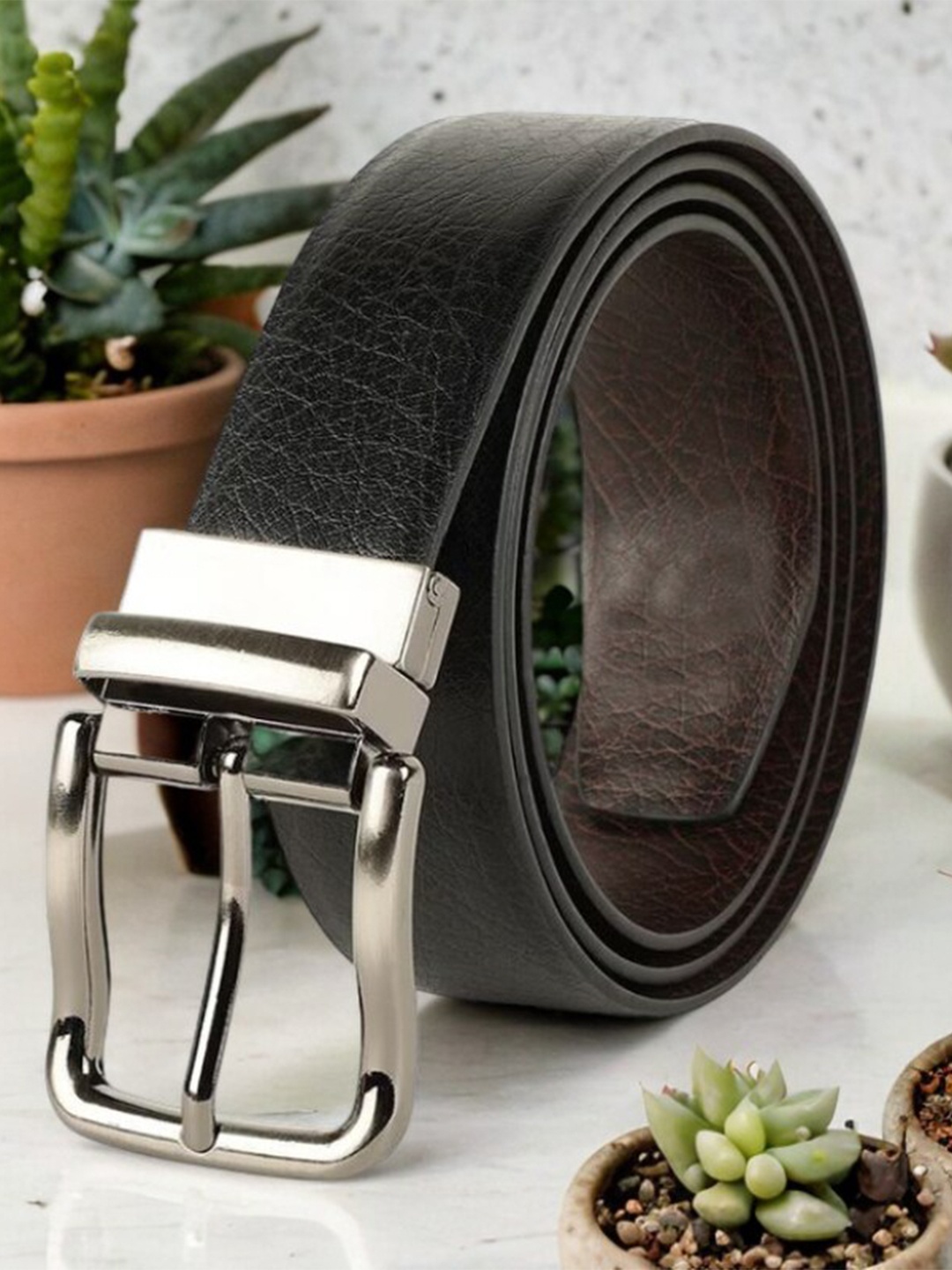 

Kastner Men Textured Reversible Formal Belt, Black