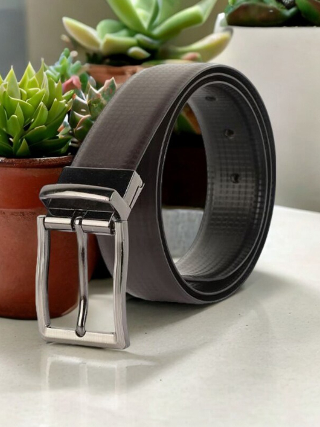 

Kastner Men Textured Reversible Formal Belt, Black