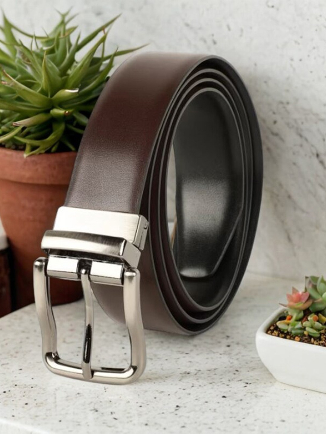 

Kastner Men PU Reversible Formal Belt, Brown