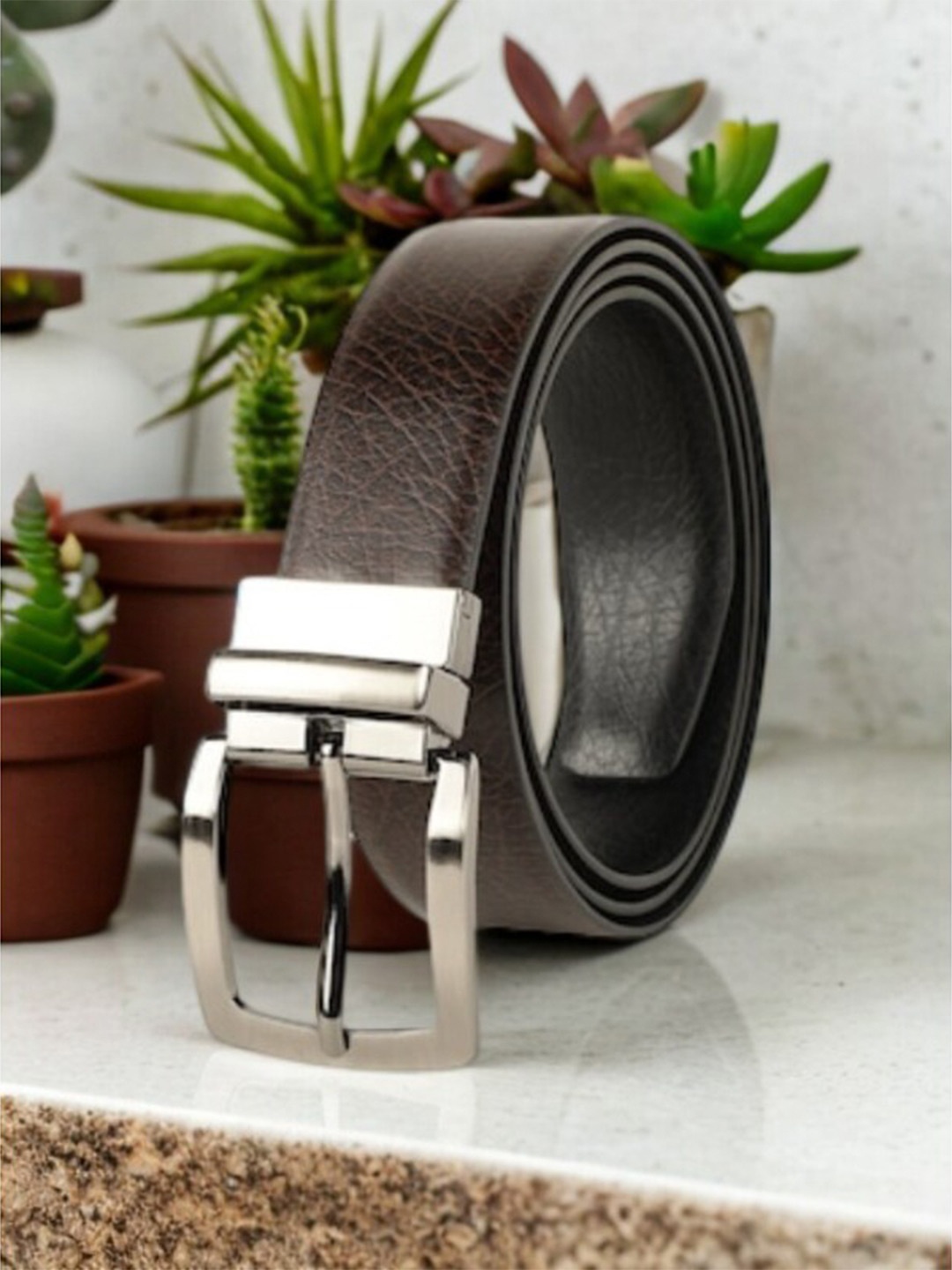 

Kastner Men Textured Reversible Formal Belt, Black