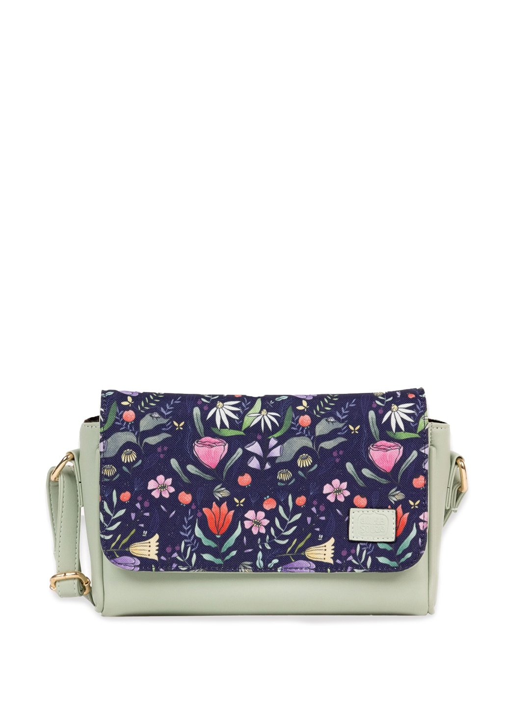 

Alicia SouzaFloral Printed Leather Structured Sling Bag, Purple