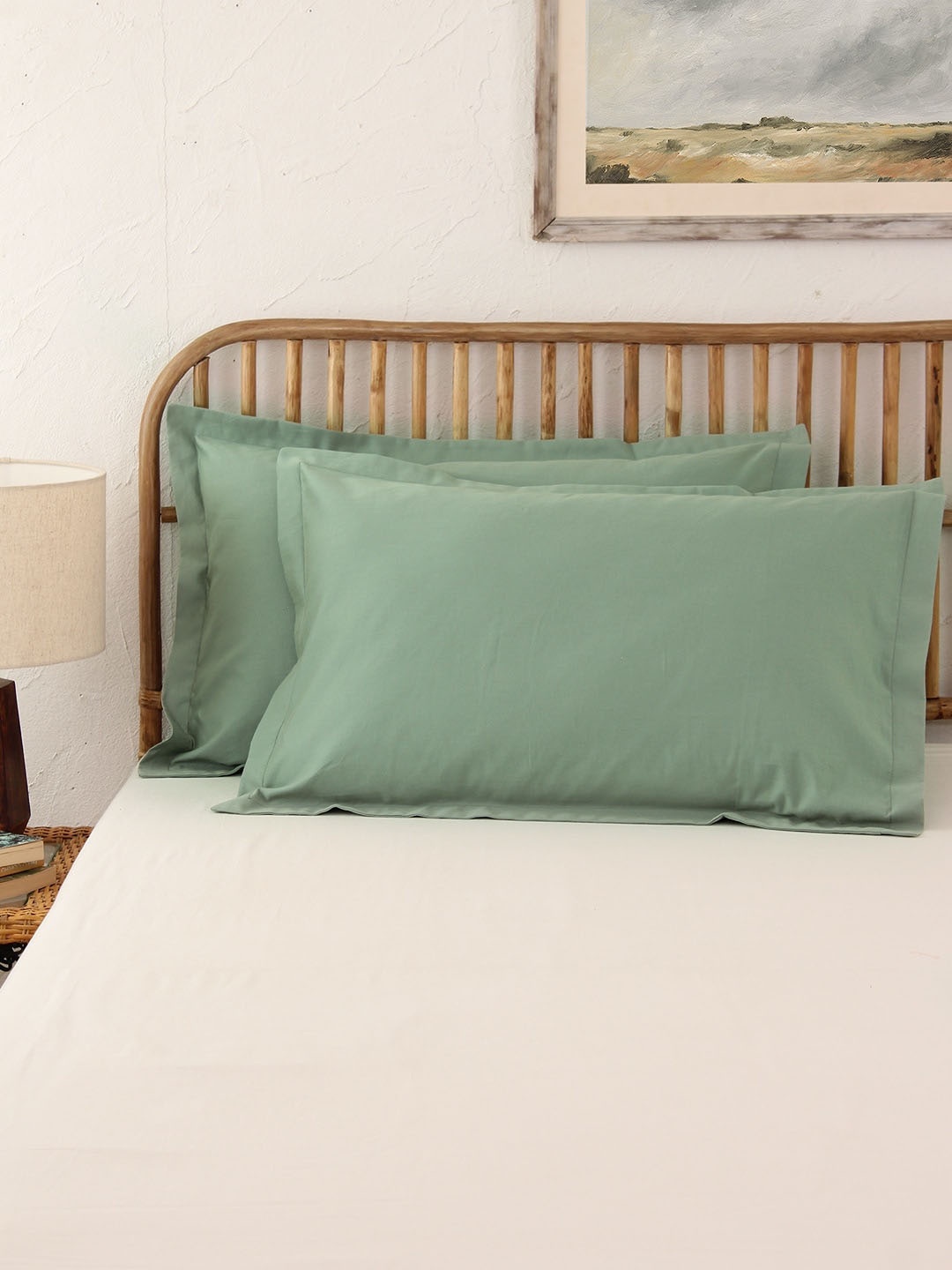 

House This Sage Green 2 Pieces Pure Cotton Pillow Covers