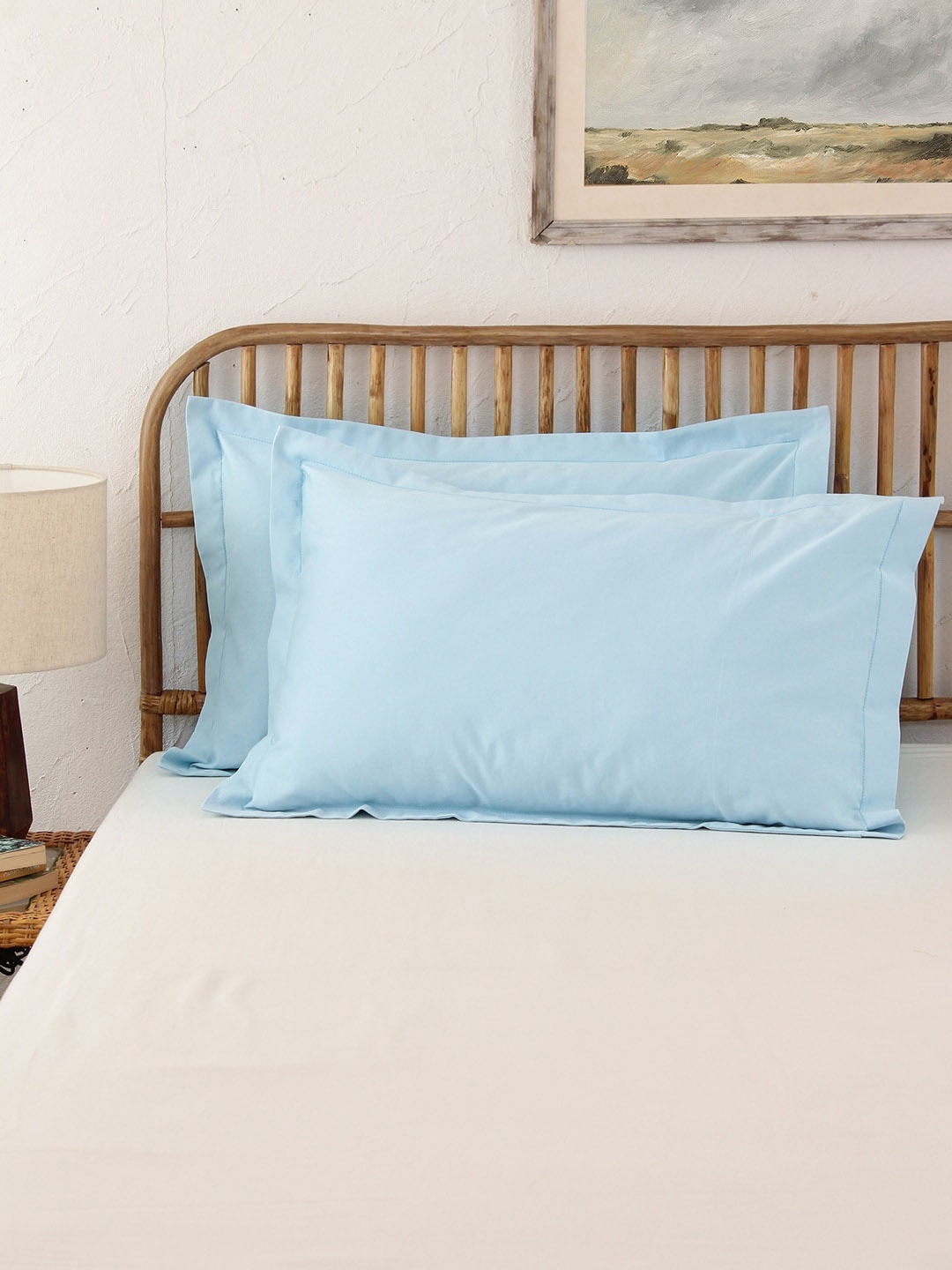 

House This Juniper Blue 2 Pieces Pure Cotton Pillow Covers