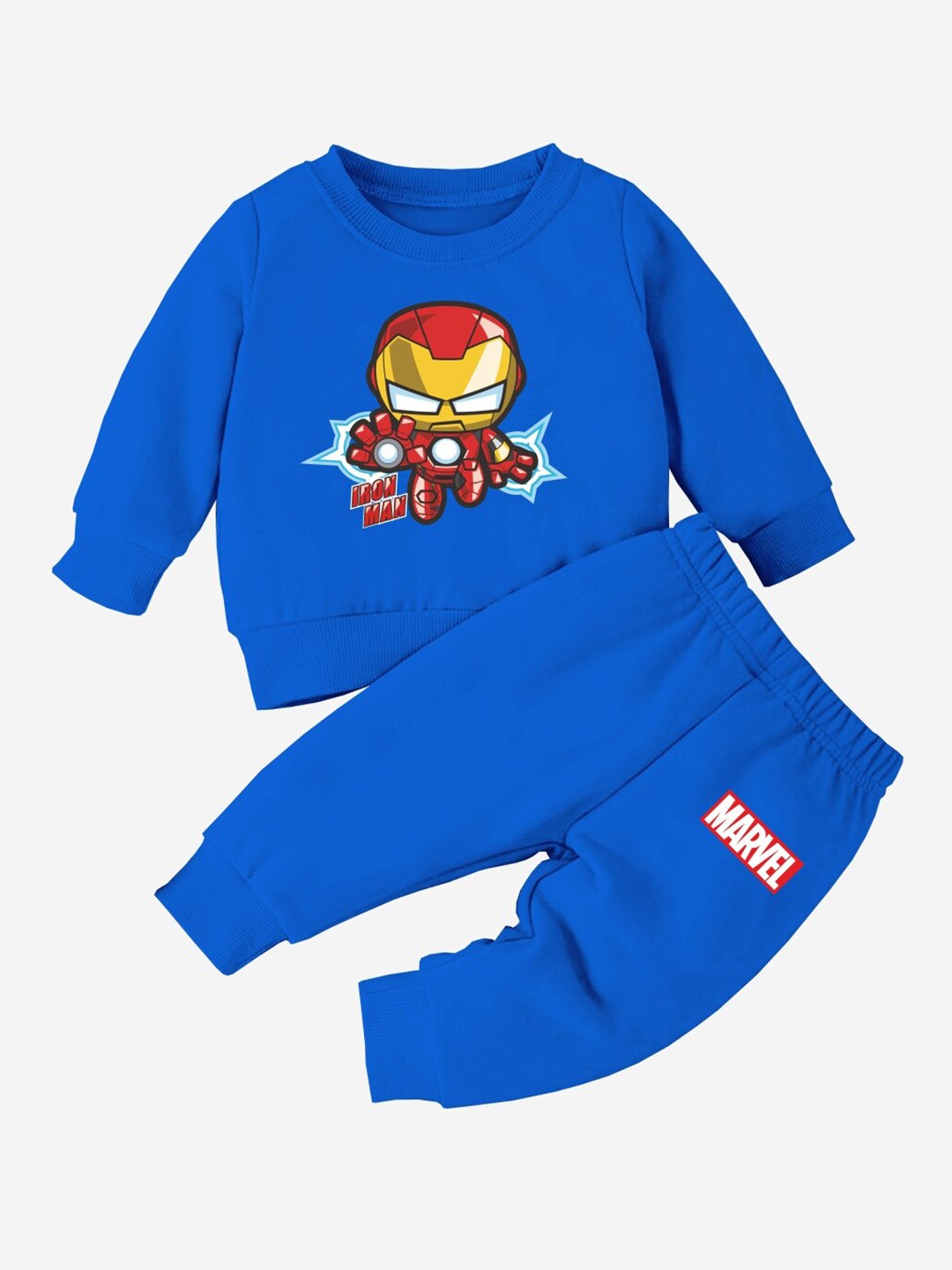 

Minicult Kids Iron Man Printed T-shirt with Pyjamas, Navy blue