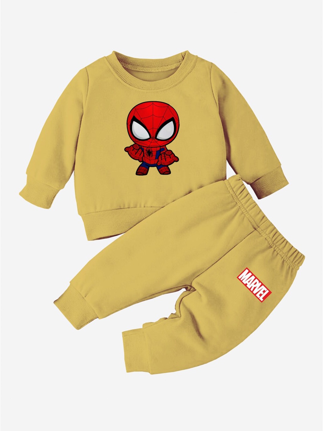 

Minicult Kids Spider-Man Printed T-shirt with Pyjamas, Yellow