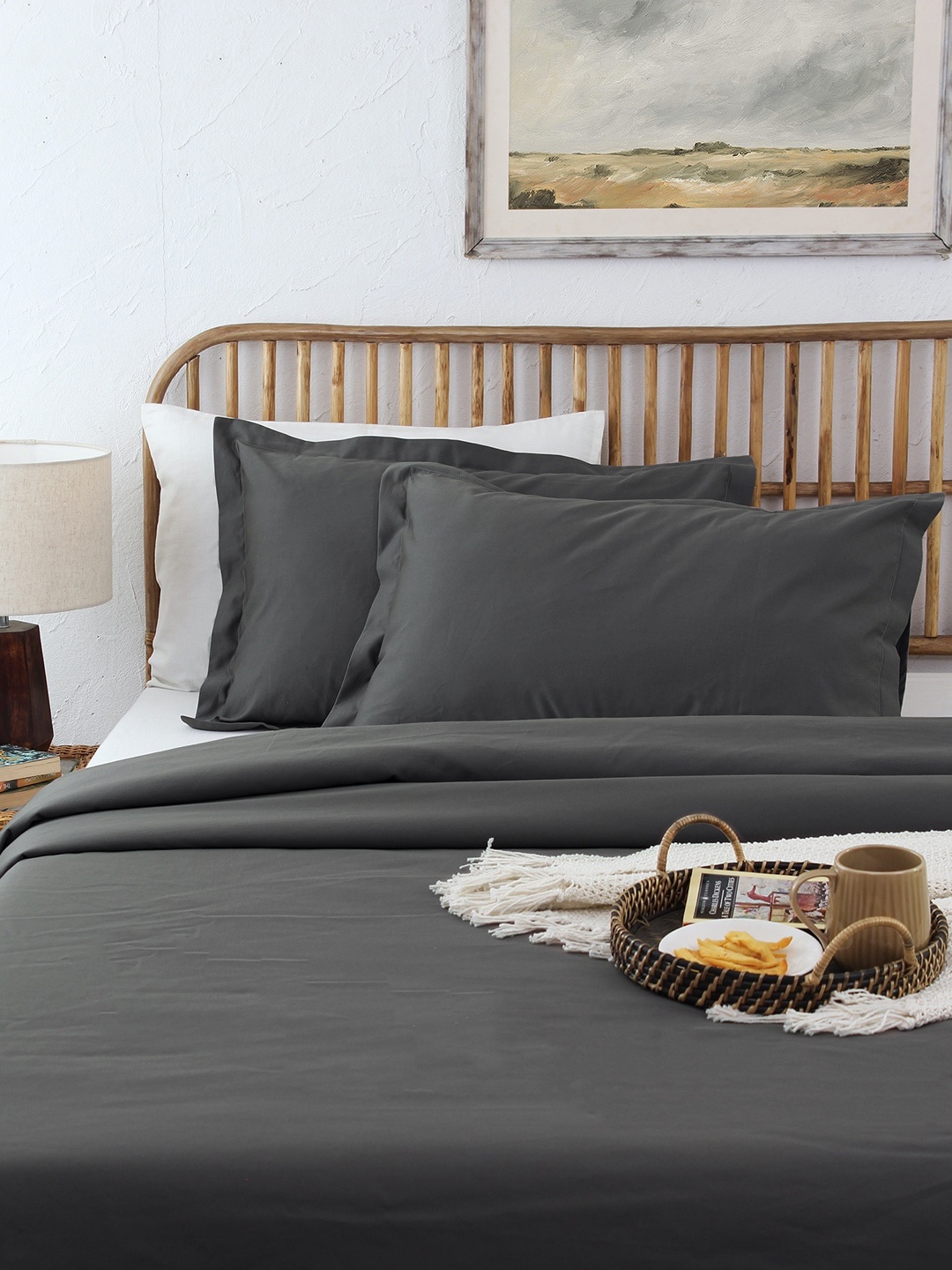 

House This Grey 600 TC Pure Cotton Single Duvet Cover