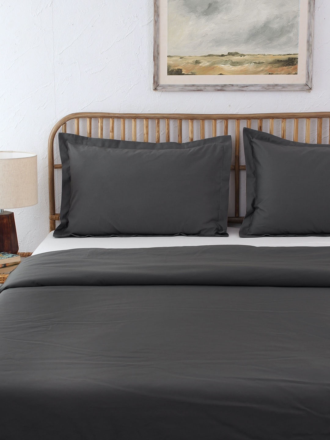 

House This Grey 600 TC Pure Cotton Double Duvet Cover