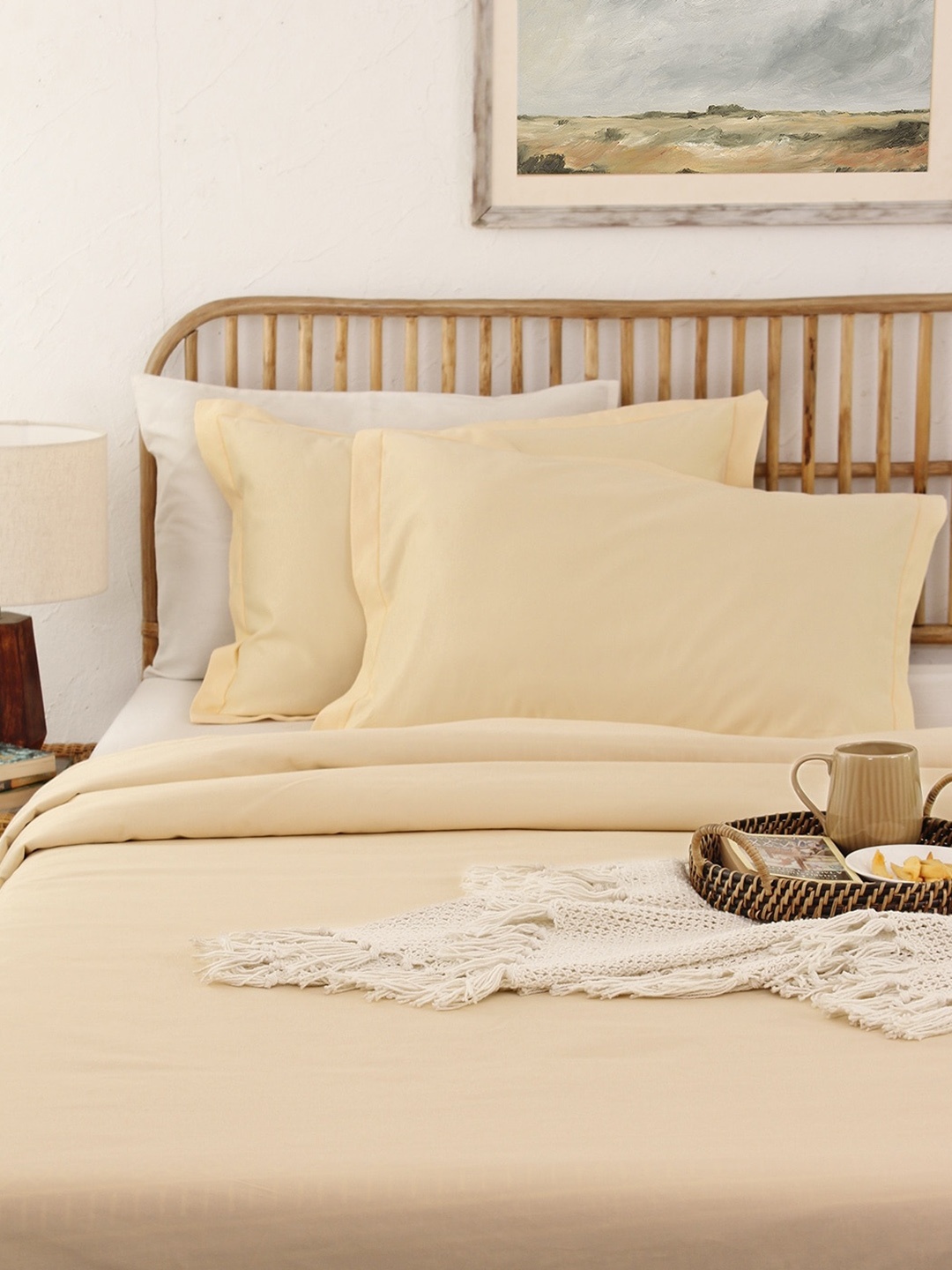 

House This Ginger Beige 600 TC Pure Cotton Single Duvet Cover