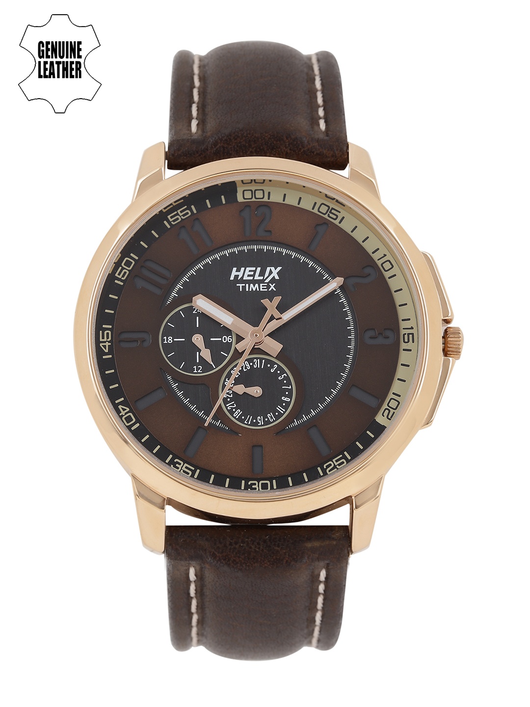 

Helix Men Brown Analogue Watch TW027HG13