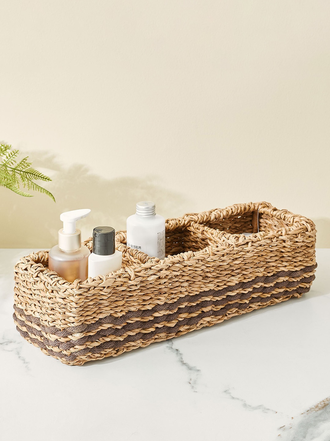 

Home Centre Brown Wilton Seagrass 3-Compartment Storage Box