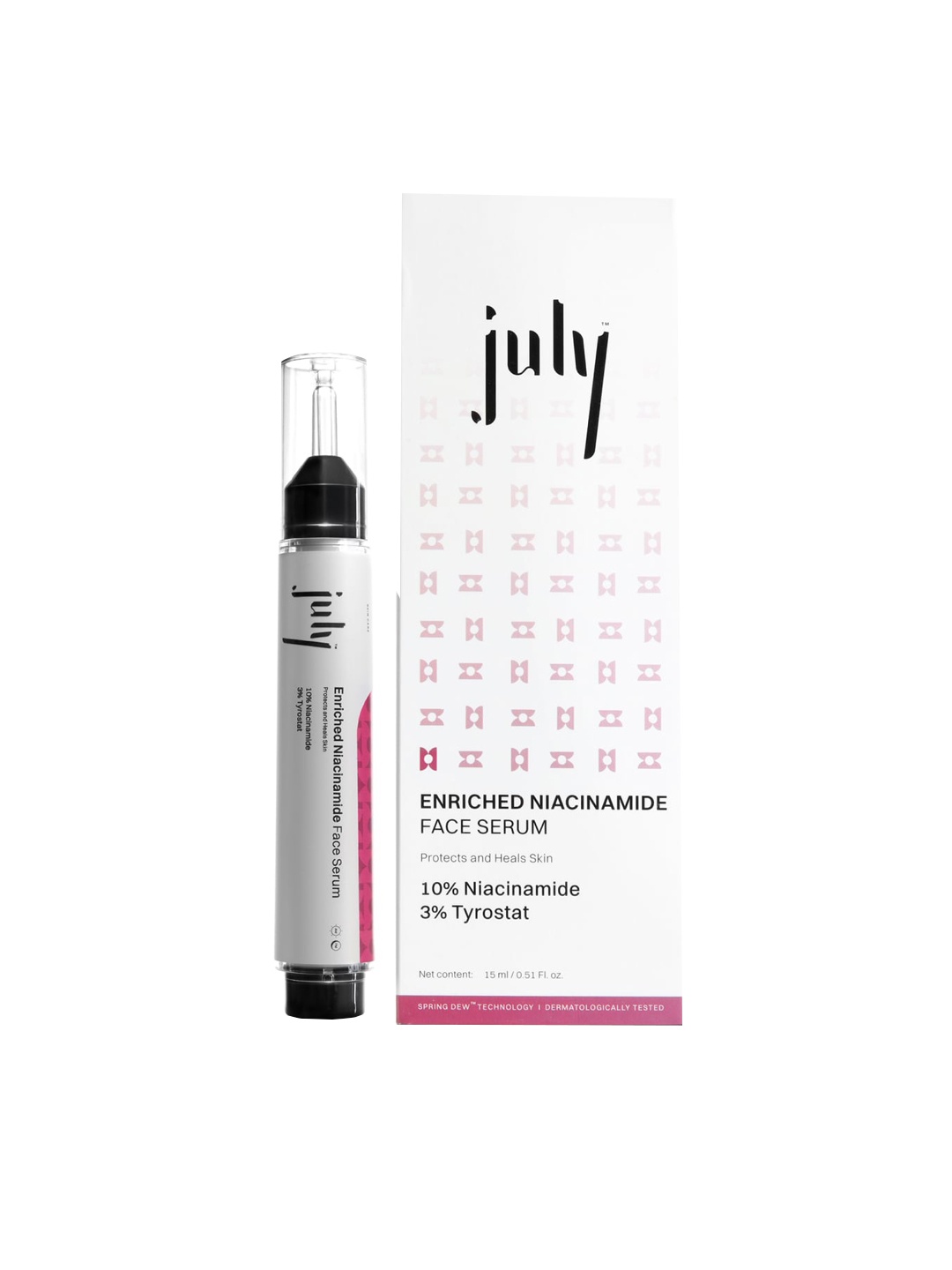 

July Enriched Niacinamide Face Serum with Tyrostat - 15 ml, White