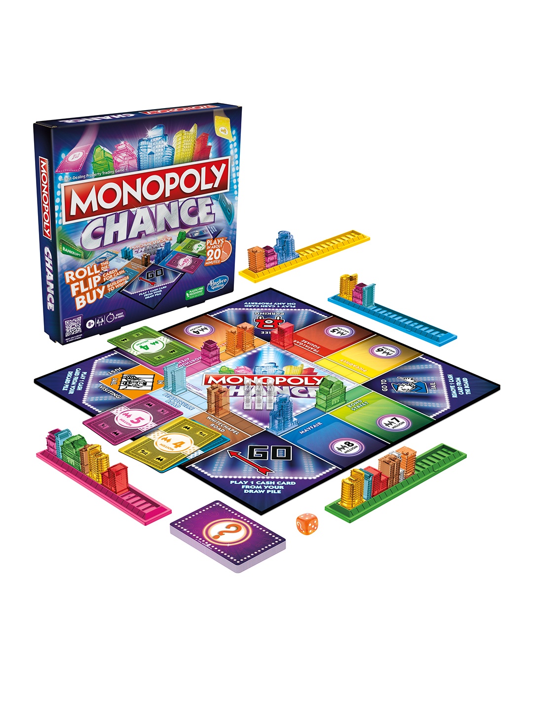 

MONOPOLY Chance Board Game for Adults and Kids For Ages 8+, Multi