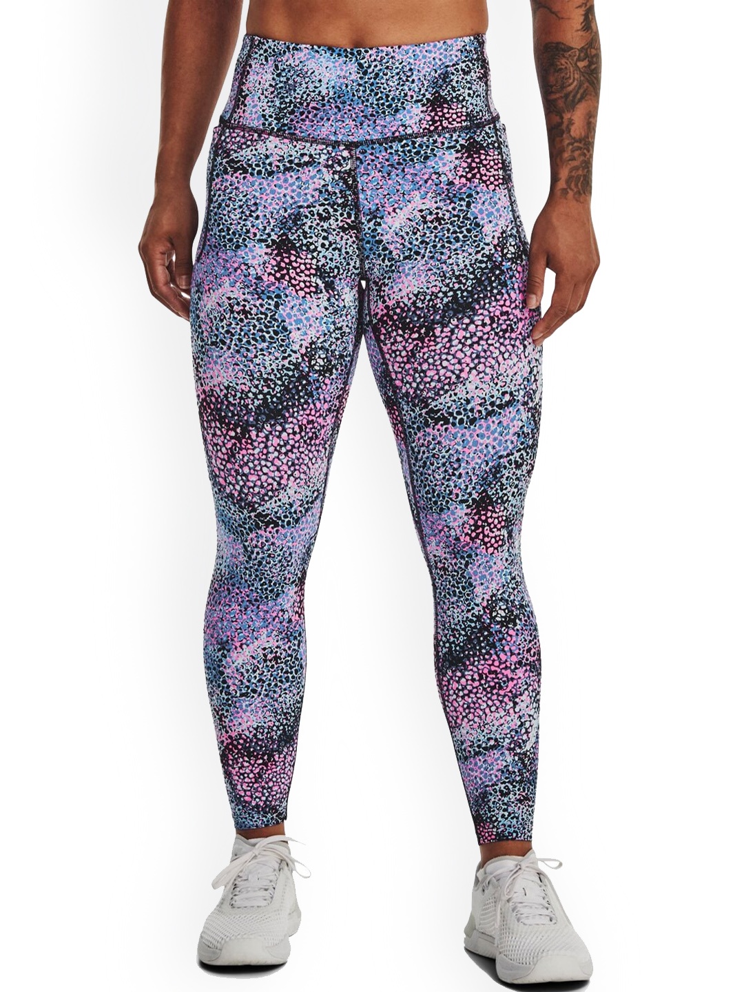 

UNDER ARMOUR Printed Ankle-Length Tights, Pink