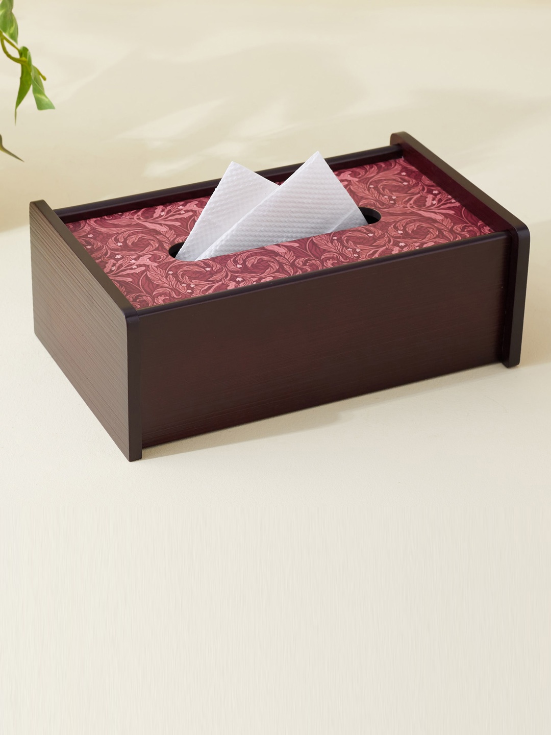 

Home Centre Burgundy Feslix Artlover MDF Printed Tissue Holder