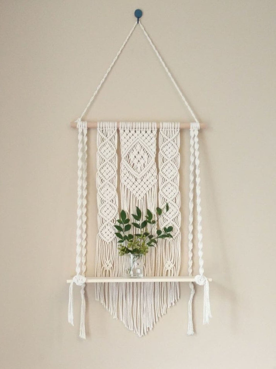 

Kaahira Off White Boho Wall Decor Shelf