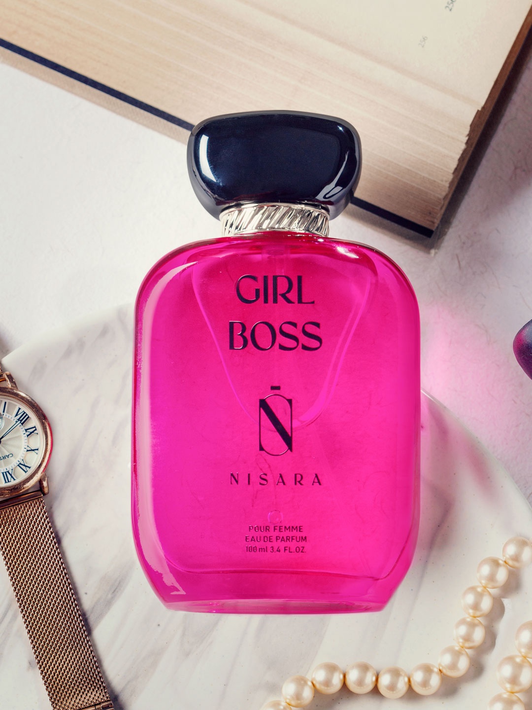

NISARA Women Girl Boss Long Lasting Eau De Parfum - 100 ml, Pink