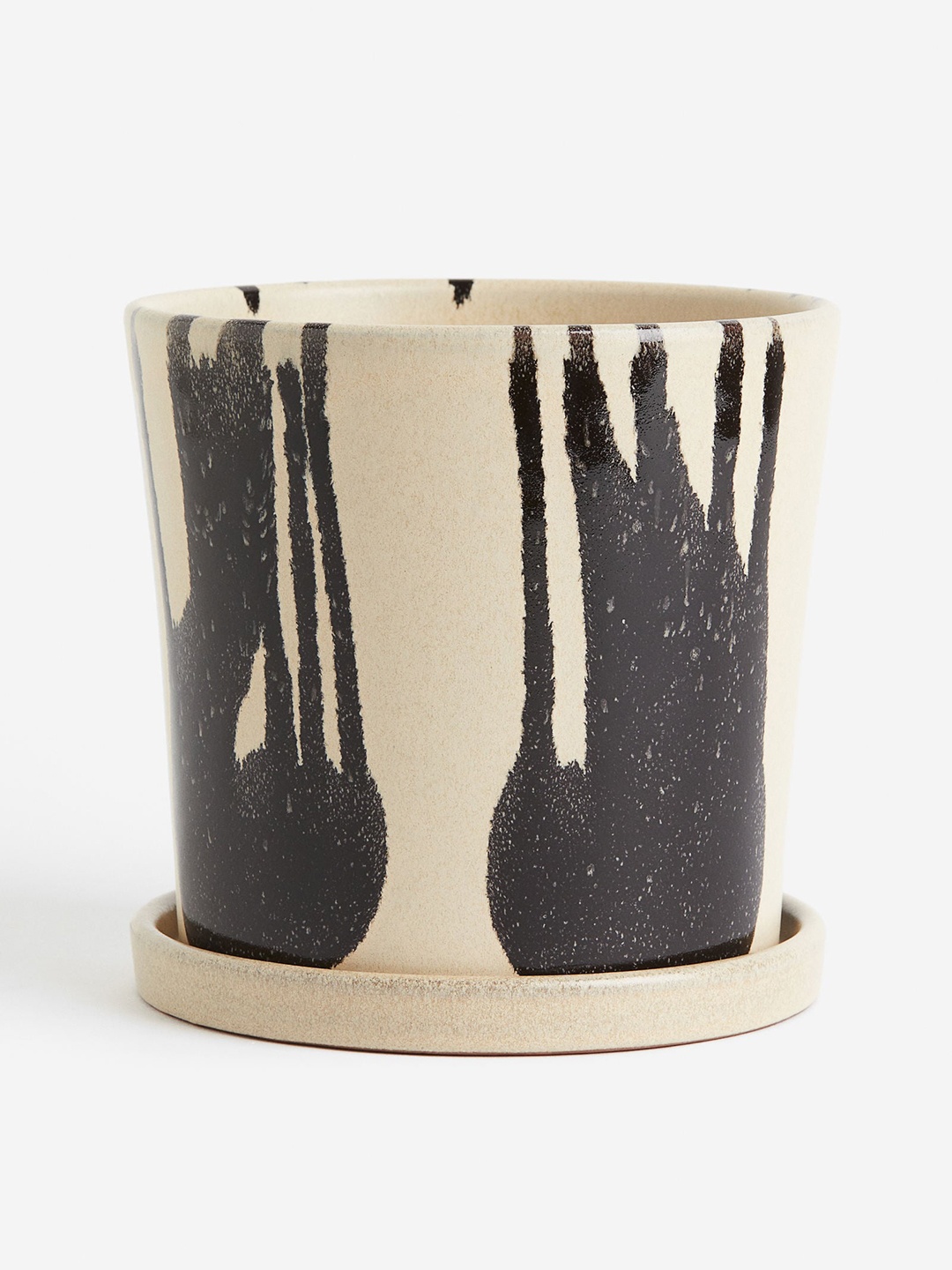 

H&M Beige Plant Pot And Saucer