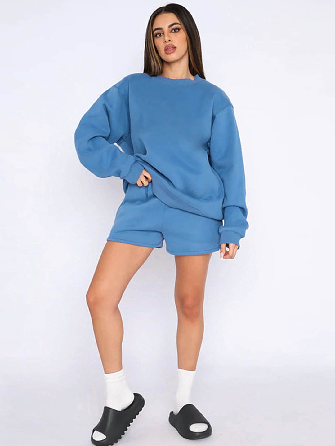 

LULU & SKY Sweatshirt With Shorts, Blue