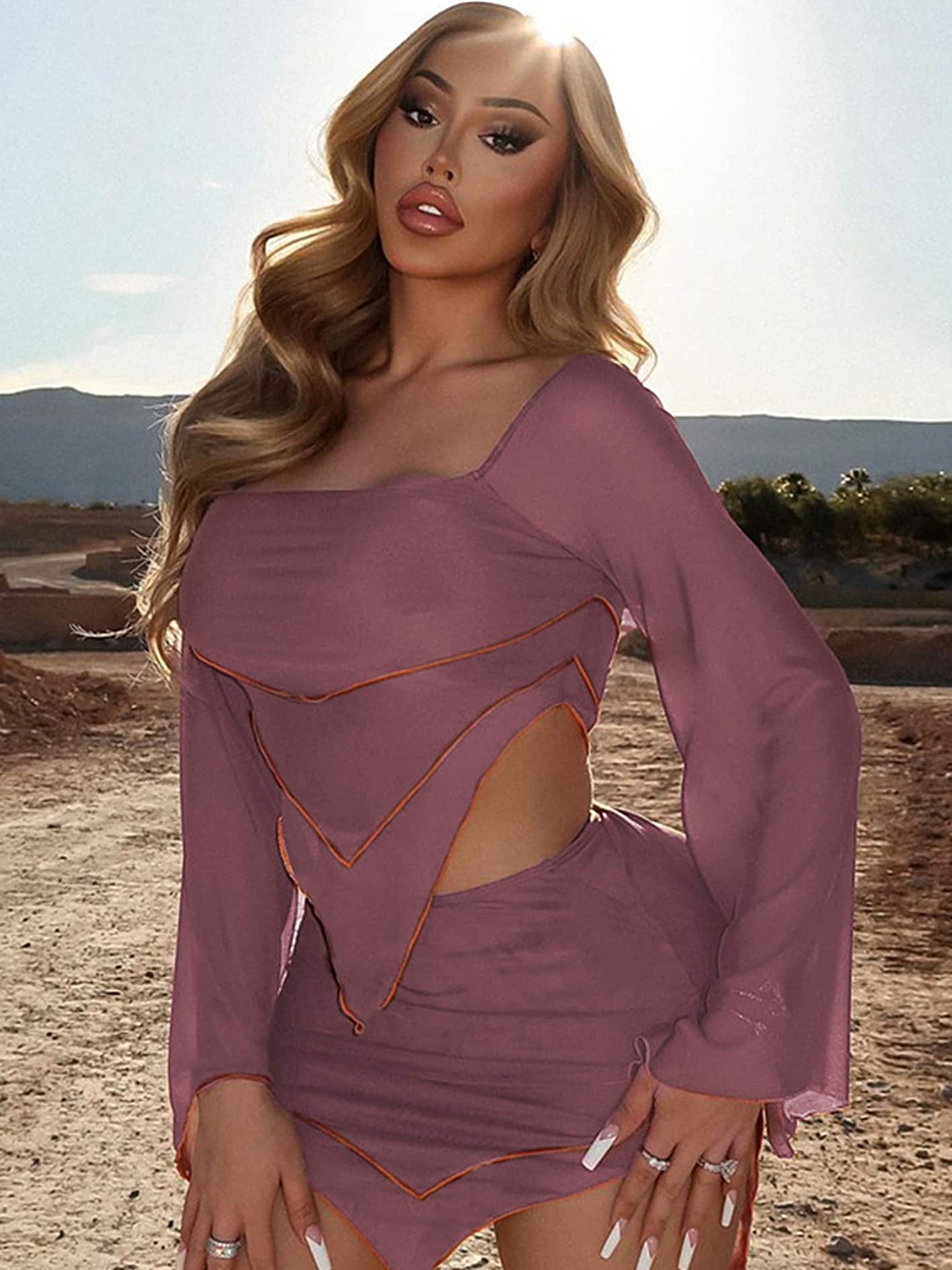 

LULU & SKY Scoop Neck Top With Mini Skirts, Purple