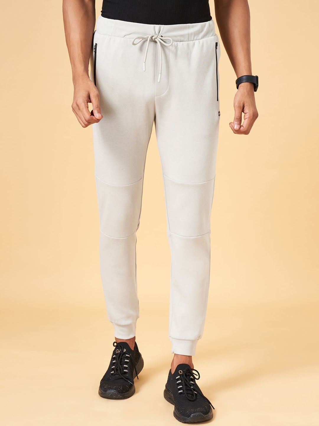 

Ajile by Pantaloons Men Slim Fit Mid-Rise Joggers, Grey