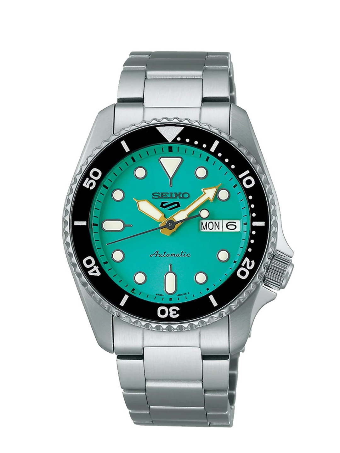 

SEIKO Men Mother of Pearl Dial & Stainless Steel Bracelet Style Straps Analogue Automatic Motion Powered Watch, Sea green