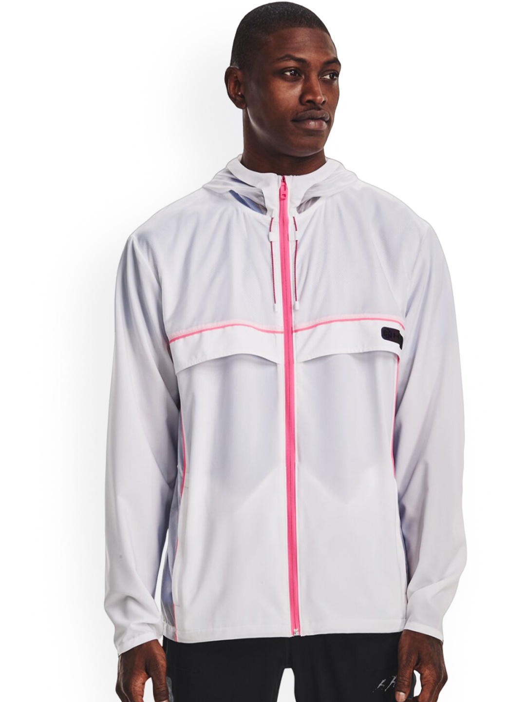 

UNDER ARMOUR Run Anywhere Hooded Sporty Jacket, White
