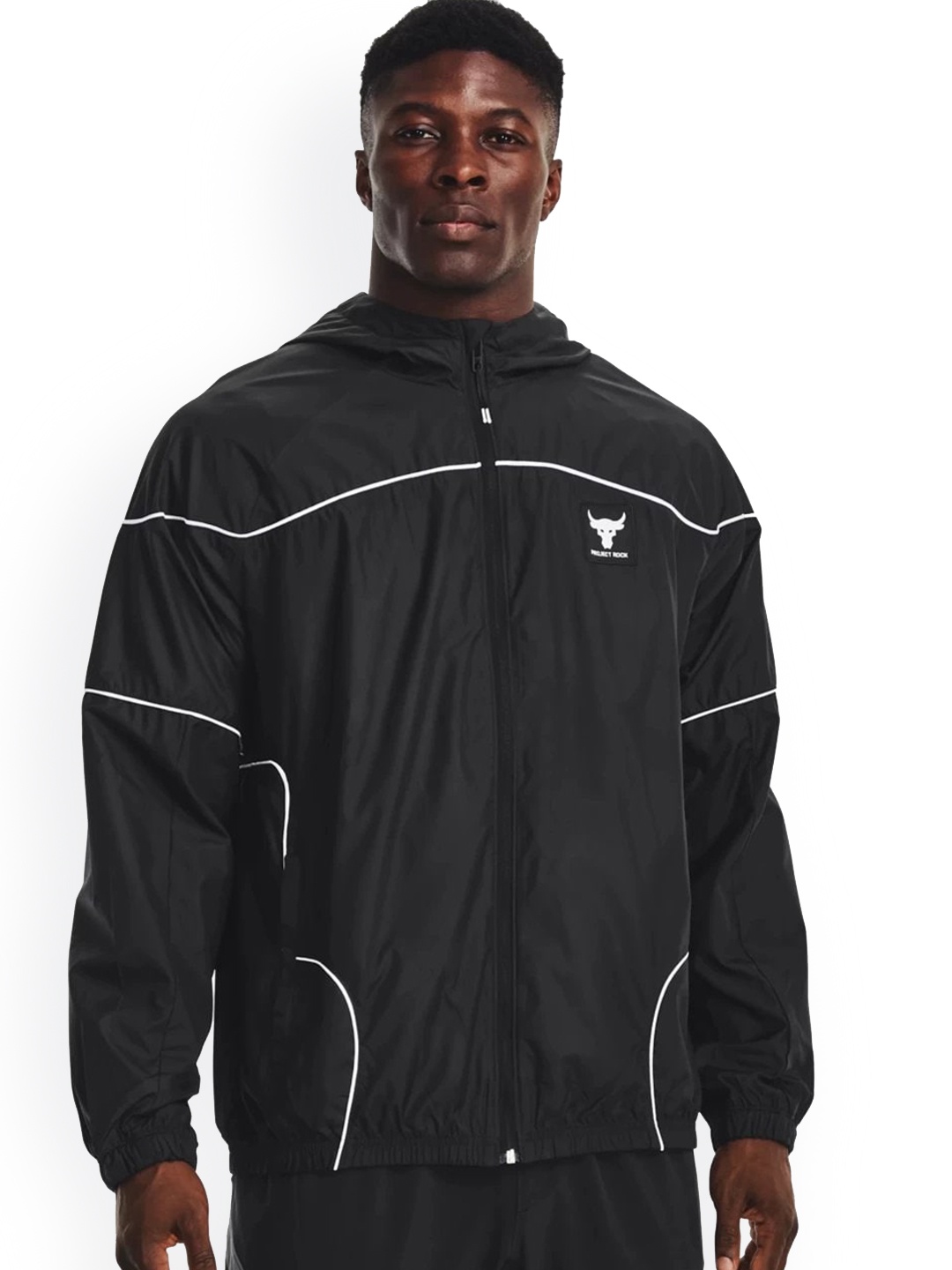 

UNDER ARMOUR Men Project Rock Brahma Hooded Jacket, Black