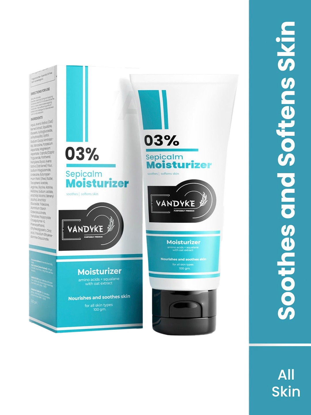 

VANDYKE 3% Sepicalm Face Moisturizer For Acne Prone & Sensitive Skin - 100g, White