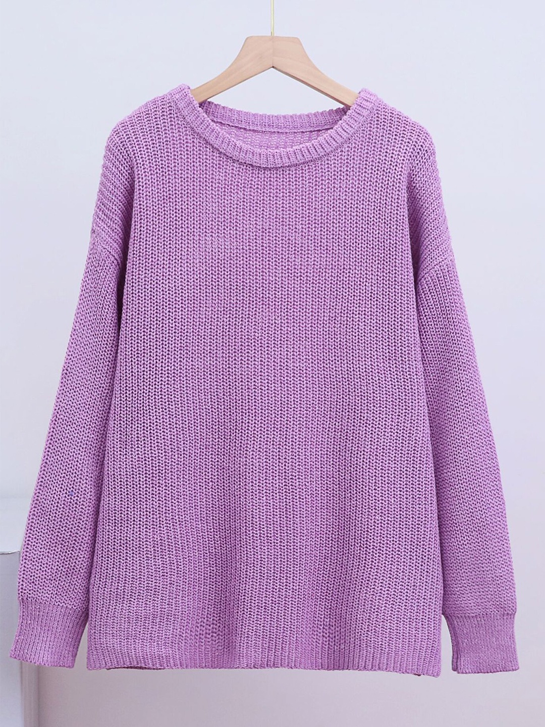 

LULU & SKY Ribbed Pullover Sweater, Purple