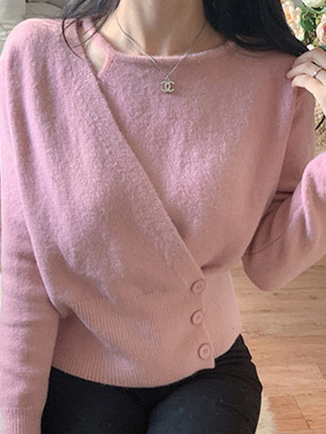 

LULU & SKY Women Pink Pullover
