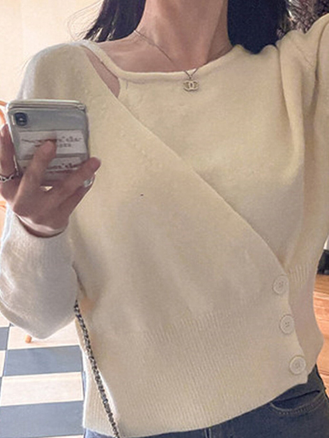 

LULU & SKY Women Beige Pullover
