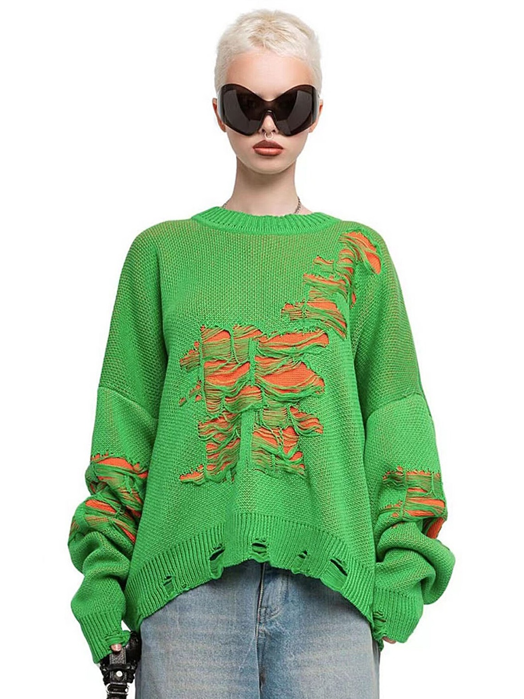 

LULU & SKY Cable Knit Pullover Sweater, Green